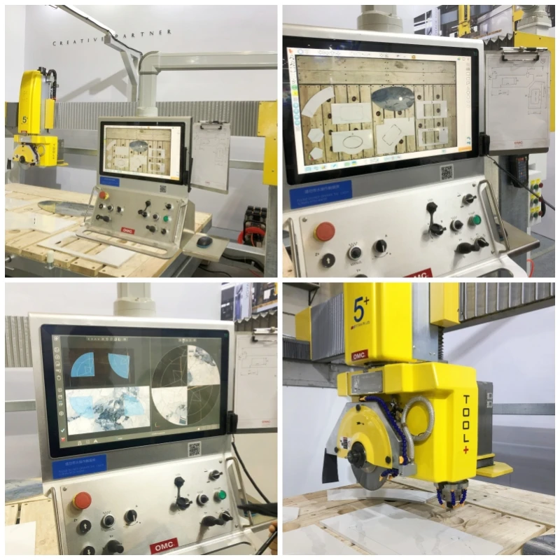 TITAN TOOL+ Monoblock Easy Programming CNC 5 Axes Stone Bridge Saw Milling Machine for Kitchen Countertops Bathroom Countertops