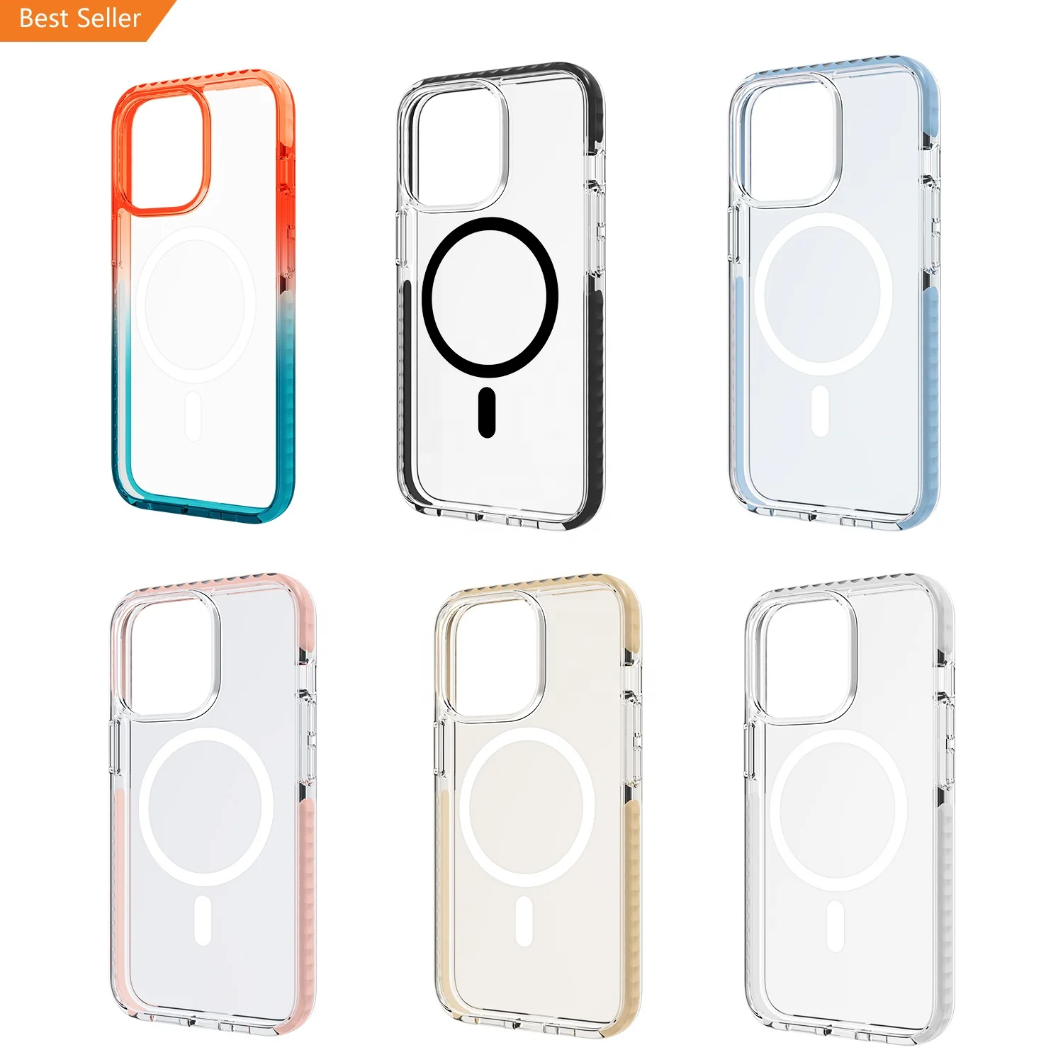 WOWCASE Candy Color Super Clear Tpu Phone Case Double Bumper Tpe Case Mobile Case Phone For Iphone 12 13 14 Pro Max