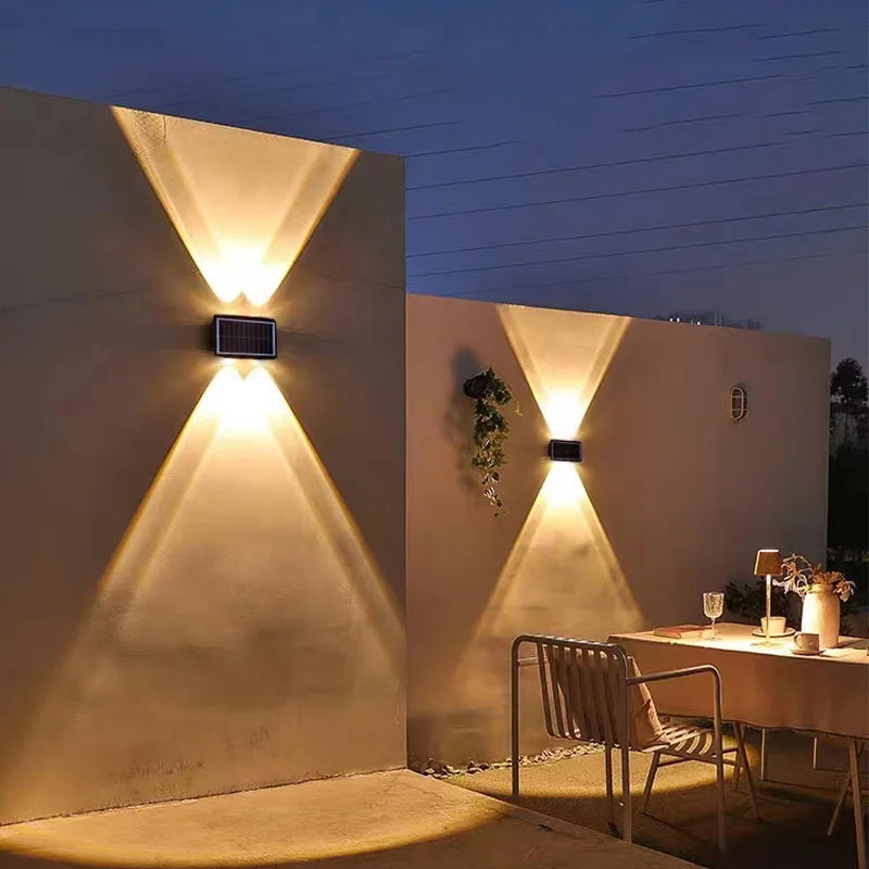 Led Square Modern Outdoor Wall Lamps Light Led Waterproof Ip65 High Quality Outdoor Up Down Lighting solar wall light