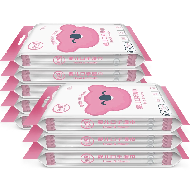 
Alcohol Free No CIT MIT Single Packed Wipes 10pcs Individual Baby Wipes 