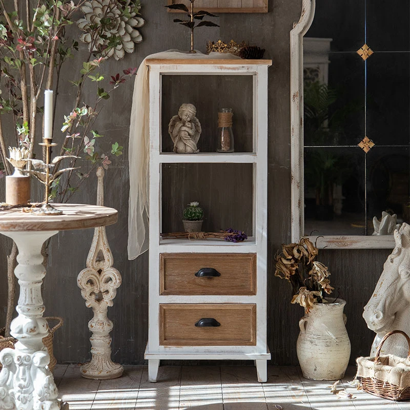 Fashionable Decor Wooden Drawer Cabinet Vintage Furniture  solid wood modern living room cabinet with shelf