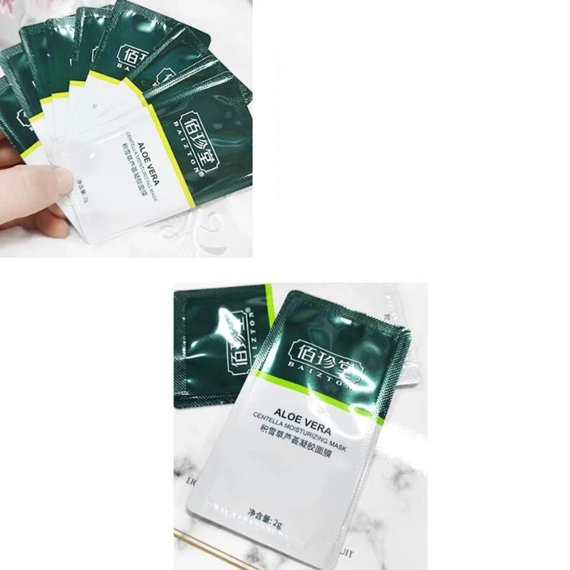 Centella Asiatica Gel Facial Mask Brightens Skin Tone Shrinks Pore Aloe Vera Moisturizing Mask Korean herbal skin care