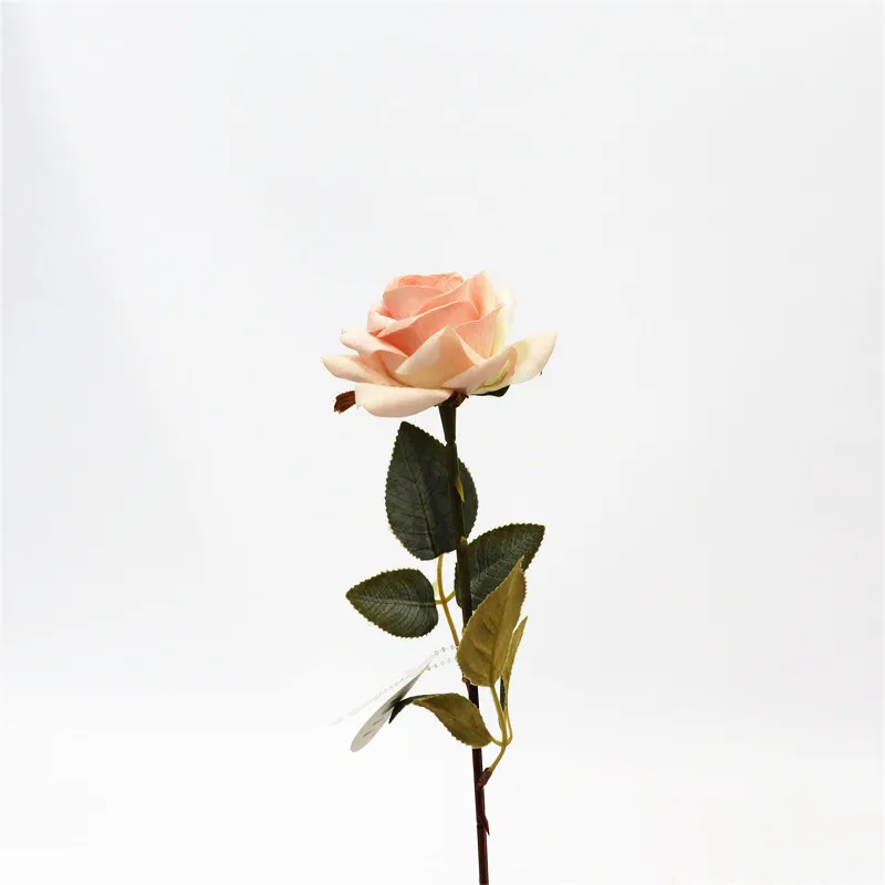 49CM Faux Multicolor Single Velvet Flower Artificial Rose Decorative Flowers For Wedding Decoration