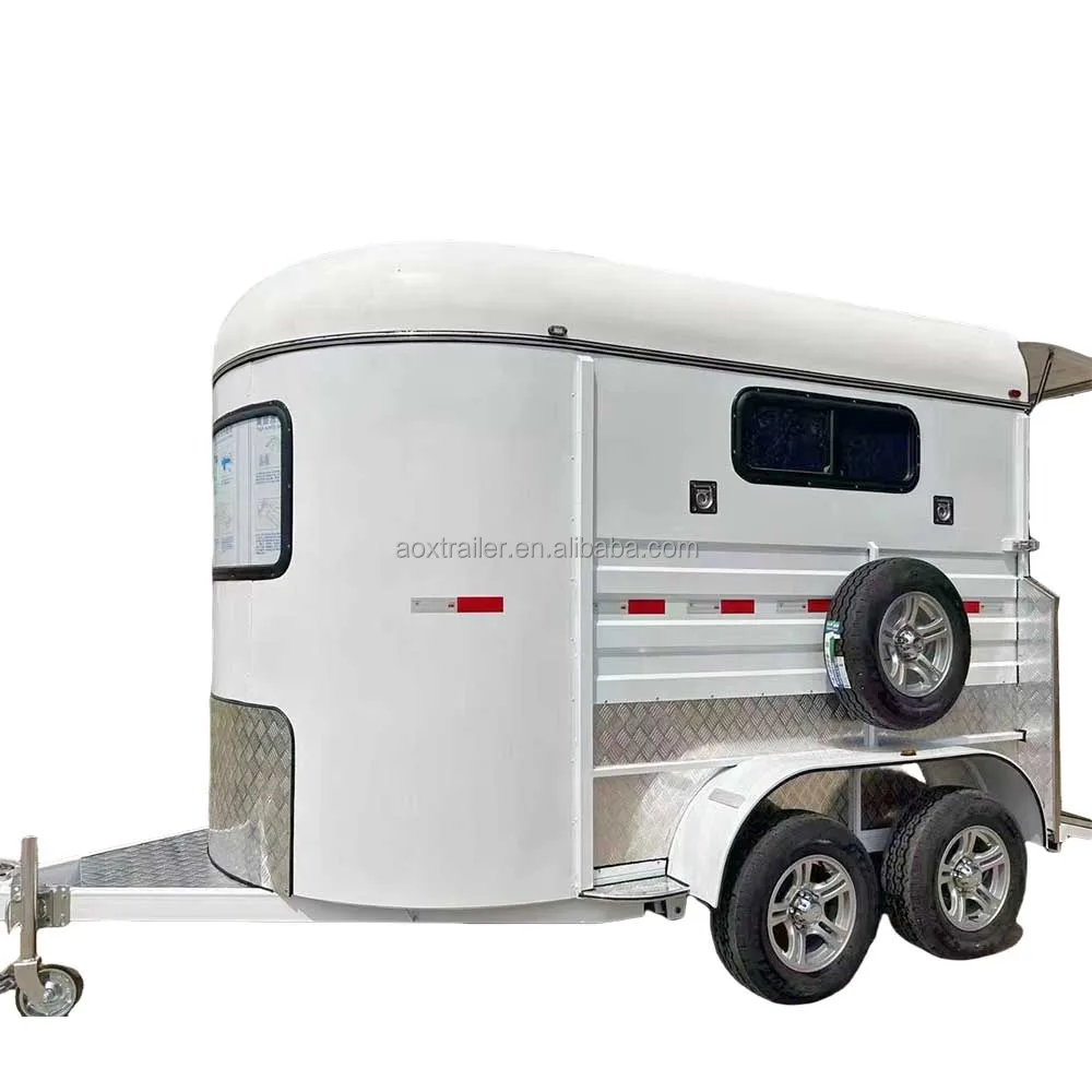 Two Straight Load Customized Logo 2HSl Horse Float Manufacturer Horse Trailer Australia For Horse Racing