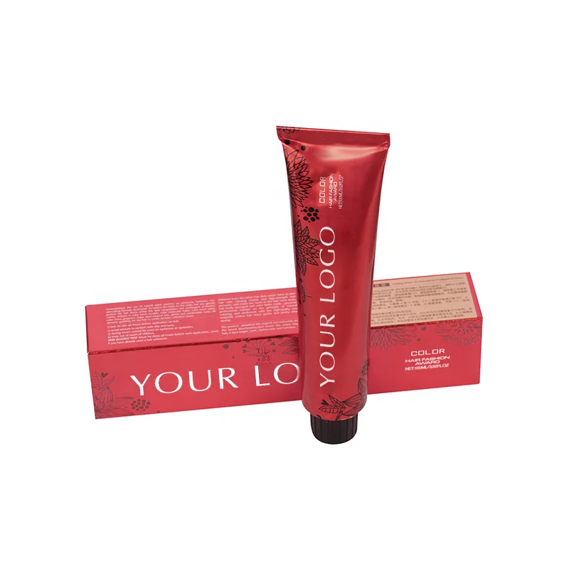 Factory OEM ODM Natural Color Cream 100ml Private Label Permanent Burgundy Red Wine Hair Color Dye for Women