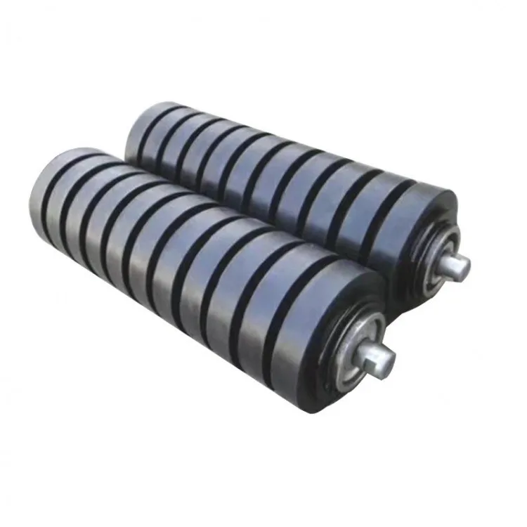 Best Selling Wholesale Heavy-Duty Industrial Equipment Impact Rollers with Steel Rubber Discs Material Handling Idler Roller