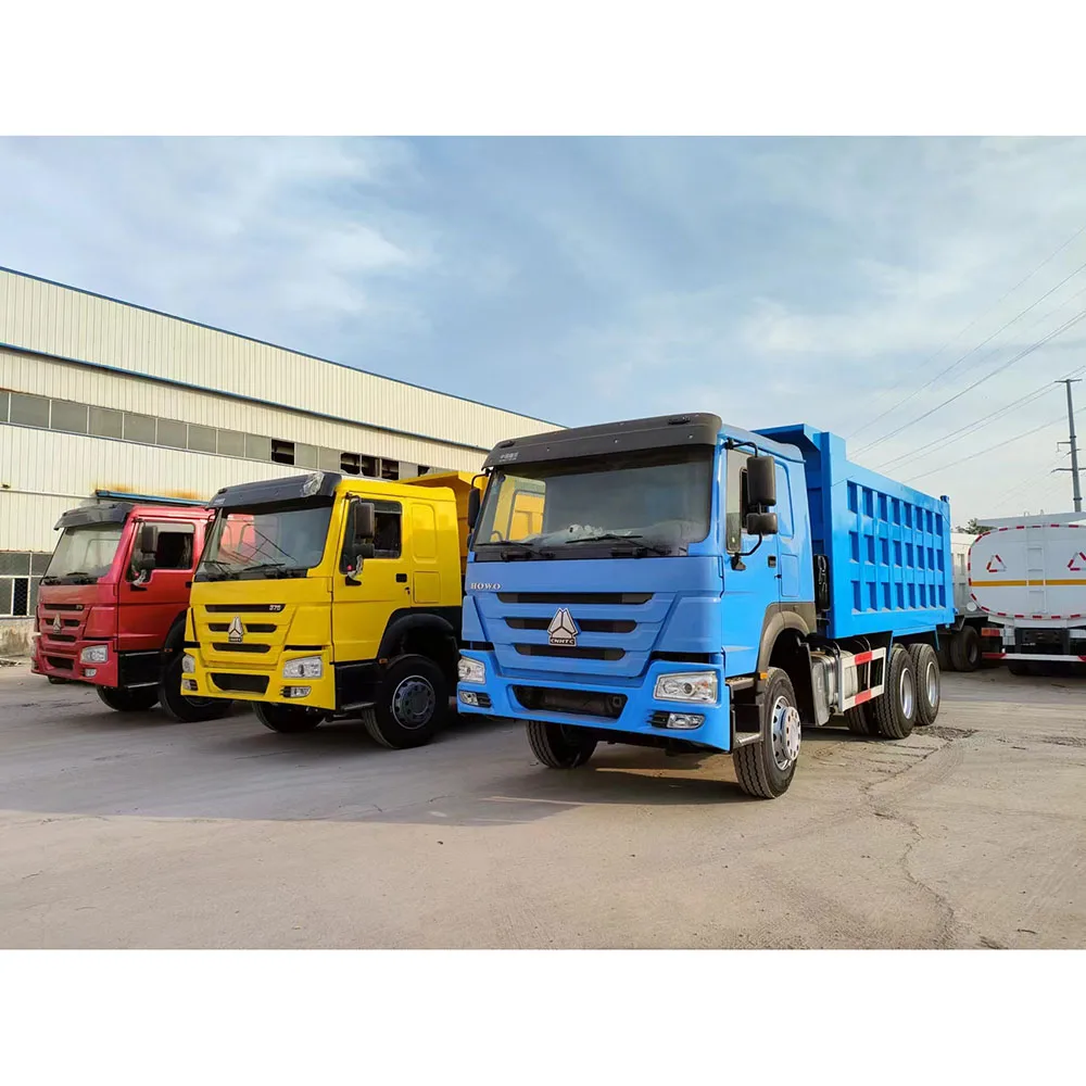 Second Hand Dump Truck Sino Sinotruk Howo 6x4  Tipper Red yellow blue Used Dump Trucks For Sale Price