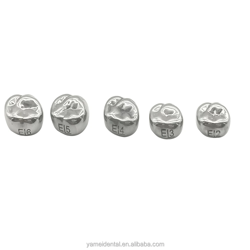 Yamei Orthodontic Medical Dental Stainless Steel Primary Molar Crown For Adult Temporary Refill Pack Dental Adult Crown