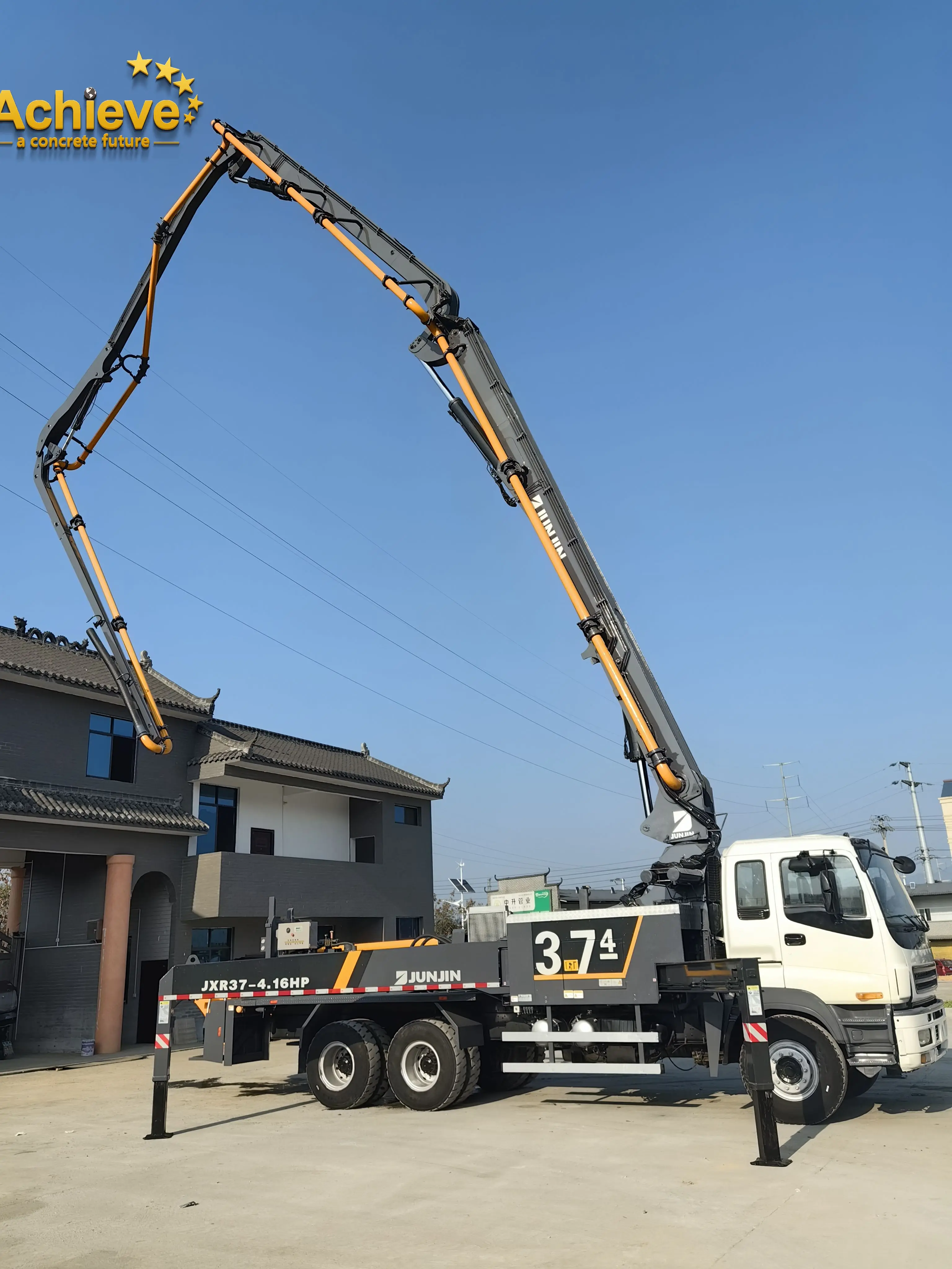 Junjin 37M Main Oil Pump Rexroth Used Putzmeister Pumps For Sale Customized New Products Jxr37-4.16Hp Concrete Pump Truck