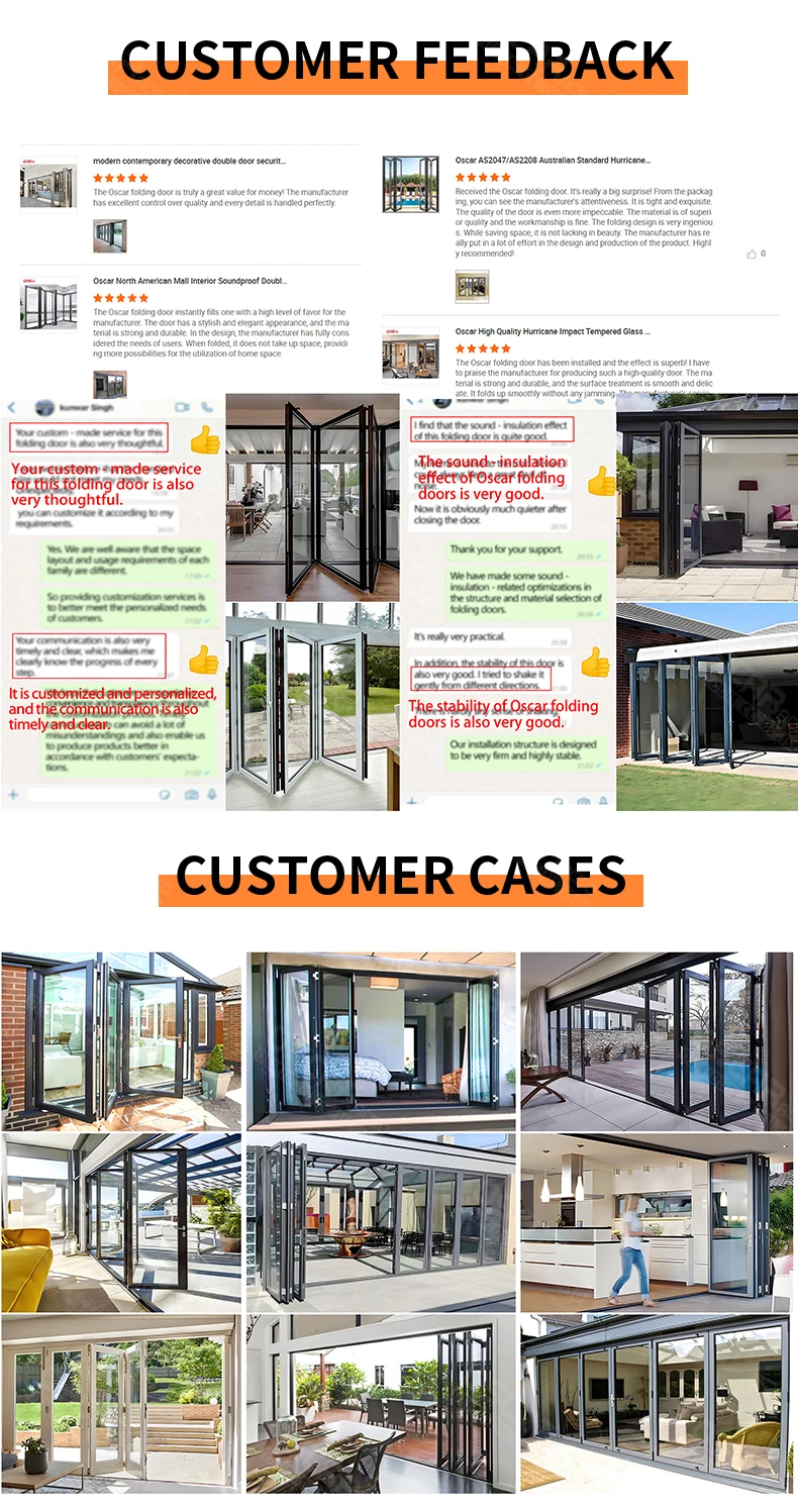 High-Strength Aluminum Folding Door for Commercial Buildings