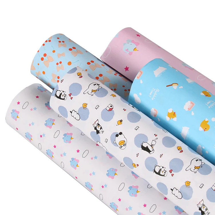 
Cute Animal Pattern Papel De Regalo Fashionable Gift Wrap Paper Custom Printed Christmas Packaging Gift Wrapping Paper 