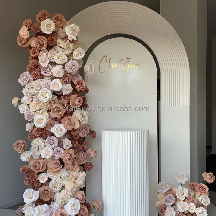 Customized Backdrop Flower Pvc Acrylic Wedding Backdrop Decoration Stand And Wedding Plinth