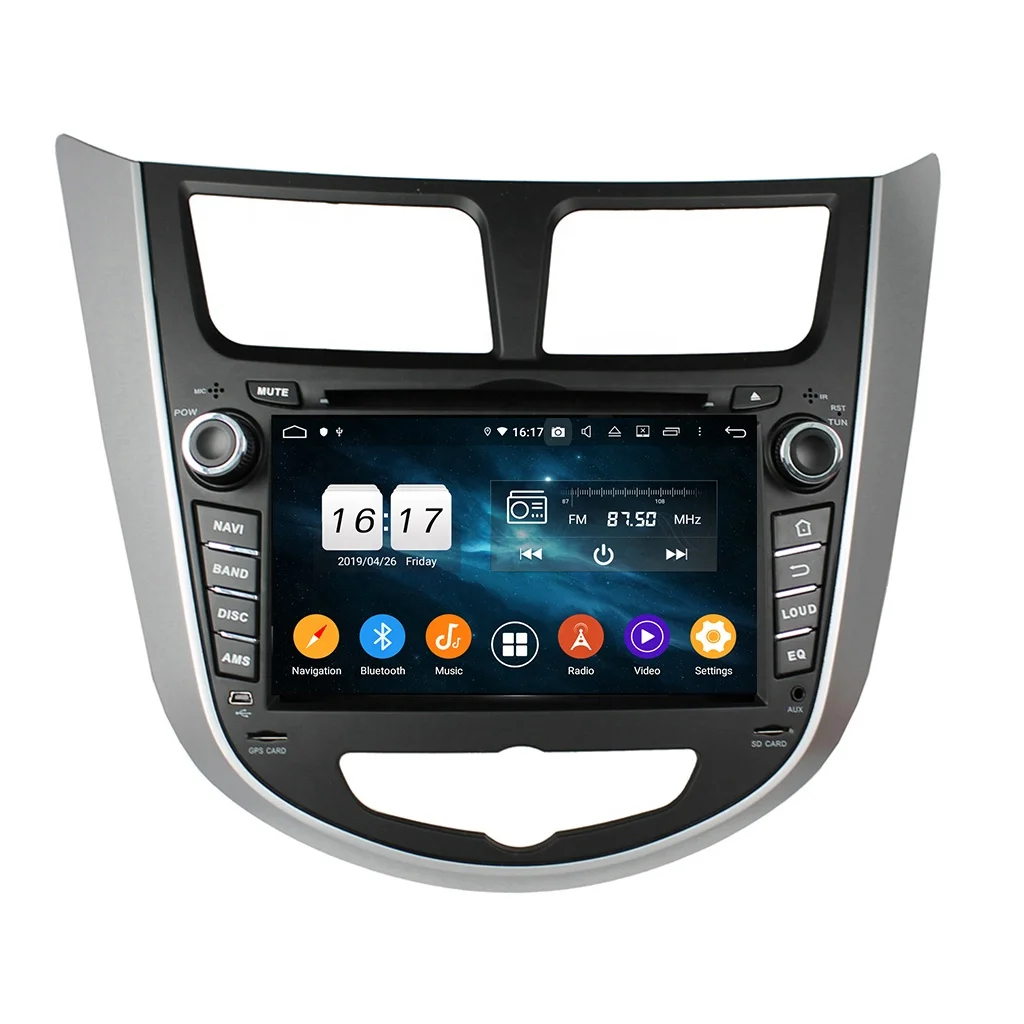 KLYDE KD-7025 PX5 Android 10 GPS навигации автомобиля DVD плеер 7 дюймов для HYUNDAI Verna/HYUNDAI Accent HYUNDAI Solaris 2010-2016