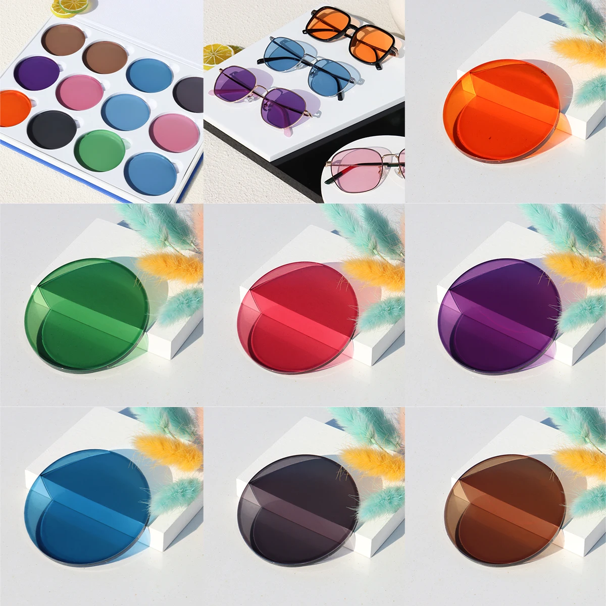 Hanchuang Super Hydrophobic 1.56/1.60/1.67 All-Index Photochromic with Multi-Color PGX Resin Material Optical Lenses