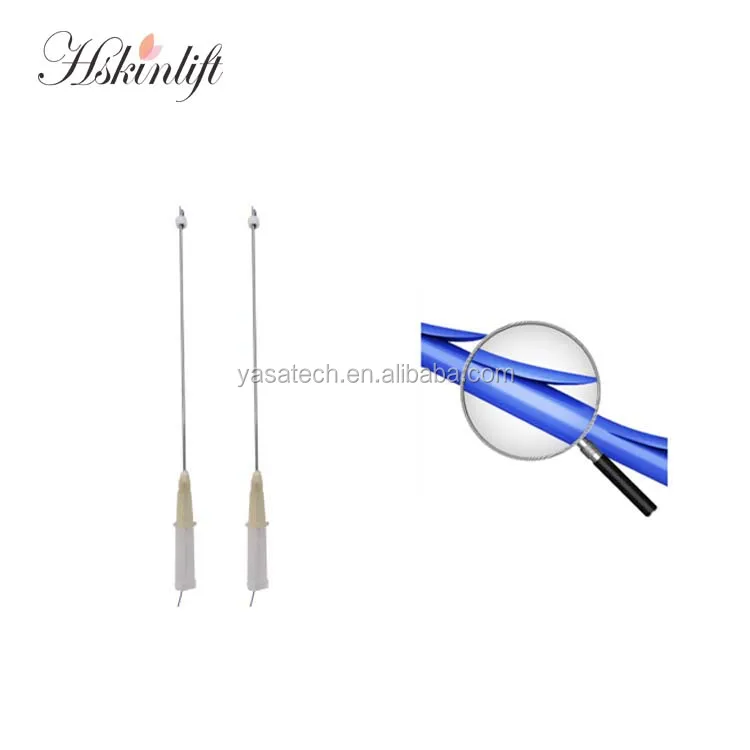 
2021 Hot sale cog 3D Sharp needle 19g 100mm Pdo thread barbed blunt lift thread for face lifting 