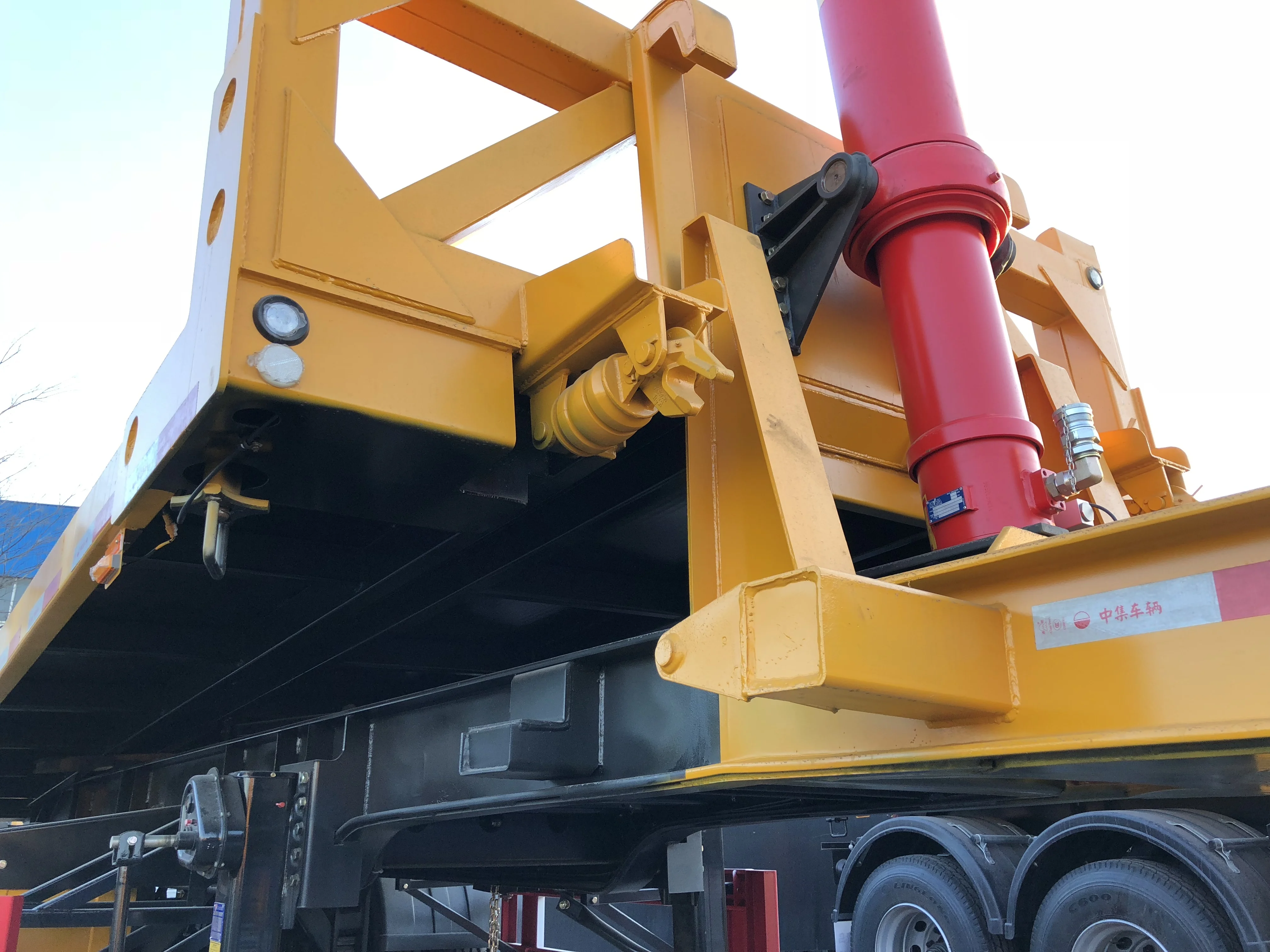 20ft 40ft Hydraulic Lift Flatbed Trailer Front Tipping Tilt Dump bed Container Semi Trailer for sale