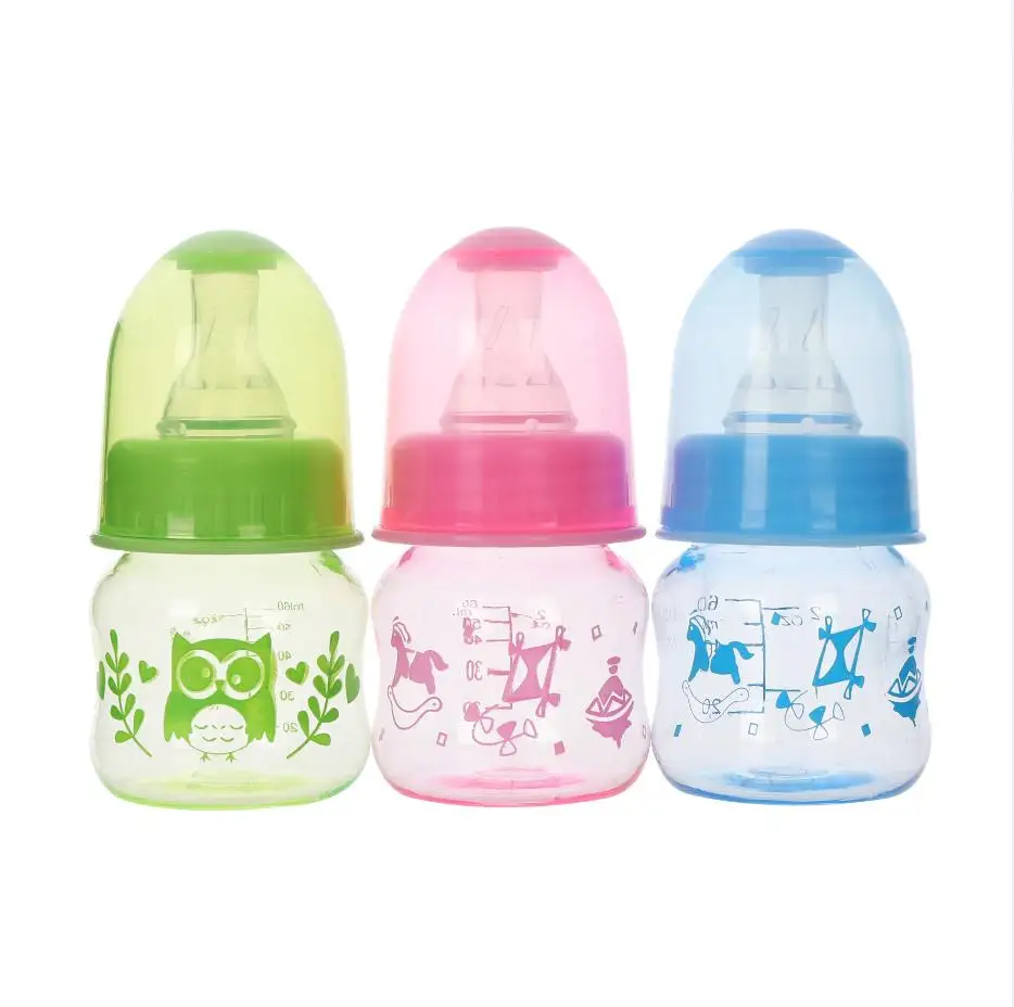 factory hotselling 2oz colorful little baby plastic baby bottle bank