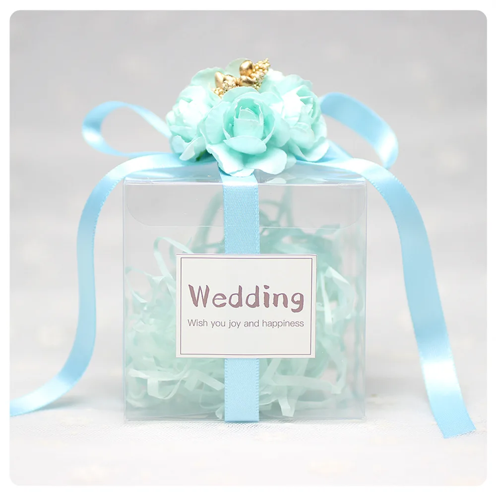 Acetate Box Packaging Clear Plastic PVC PET PP Display Custom Design Transparent Cube Box for Treat Candy