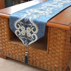 Лидер продаж, Высококачественная бархатная ткань в европейском стиле, скатерть с вышивкой, Рождественское украшение для дома, ресторана, банкета