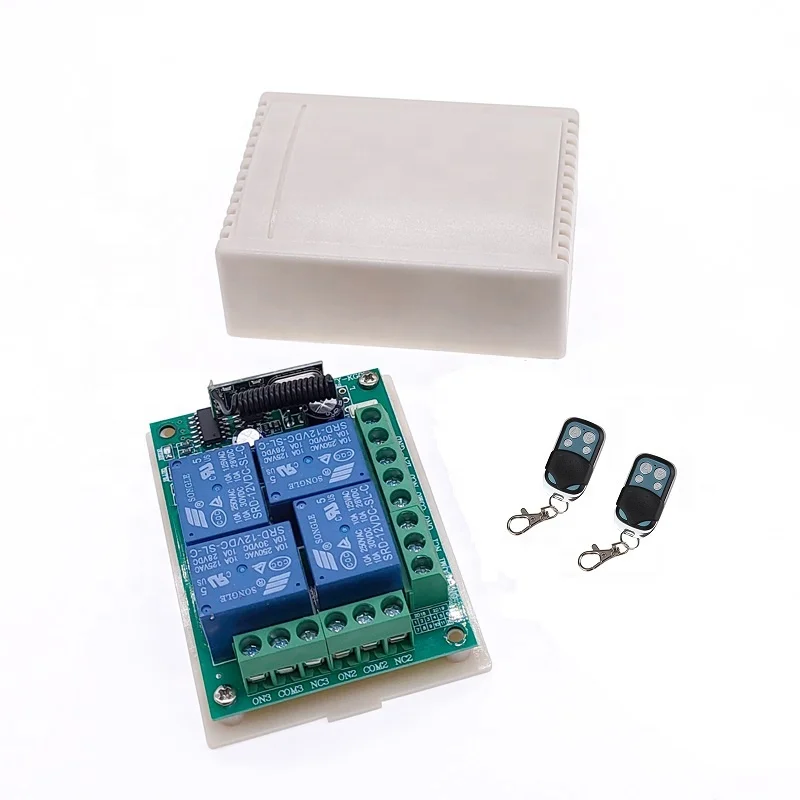12v 4 Channel Wireless Remote Controller 433mhz Receiver Module