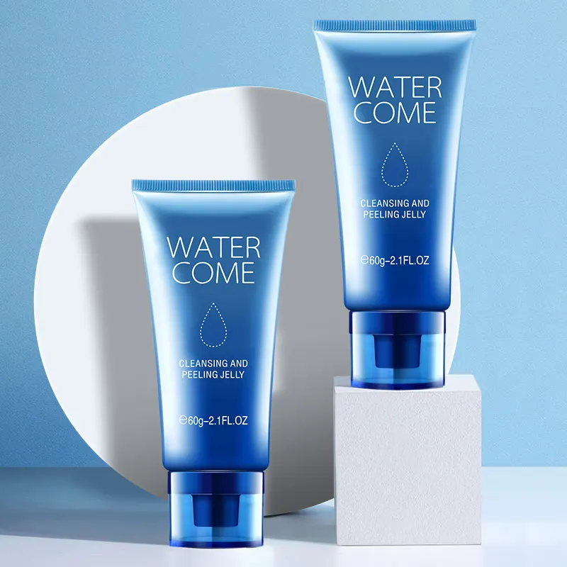 Private Label Mineral Organic Dead Skin Exfoliator Peeling Gel Aloe Vera Green Tea Body Exfoliating Cleansing Face Gel