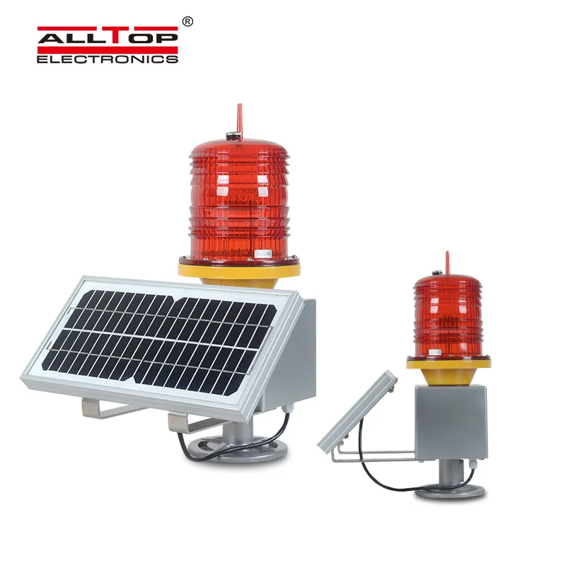 ALLTOP Wireless Solar Charging Aluminum Solar Powered LED Marine Navigation Aviation Obstacle Warning Light