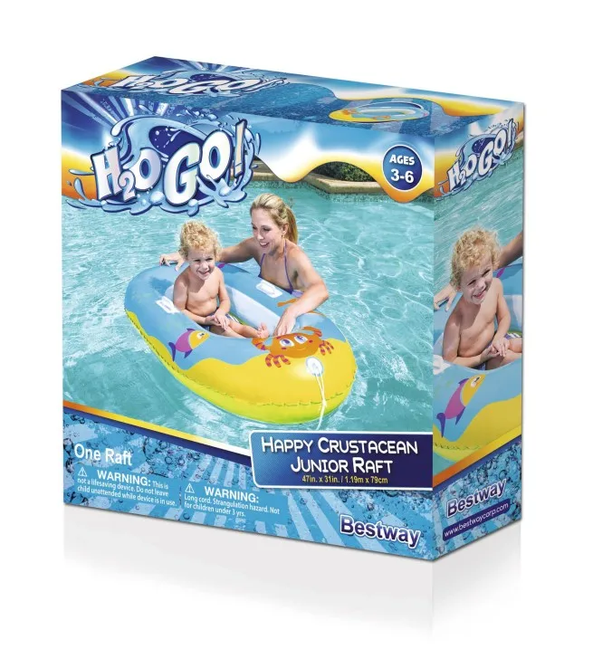 34009 Bestway Inflatable Happy Crustacean Junior Boat 3-10 Ages
