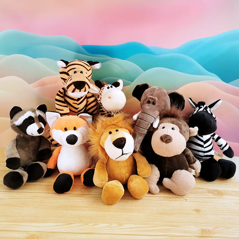 Cartoon Tiger Stuffed Animals Children Gifts Cute Plush Zoo Animal Toys for Kids