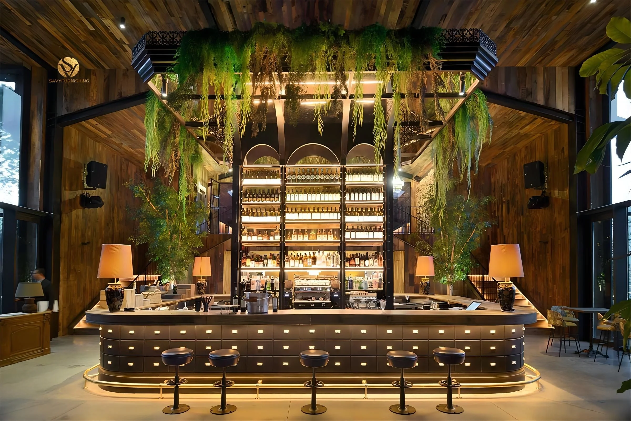 Customized Bar Furniture Modern Cafeteria Counter Design Modern Restaurant Furniture Designer