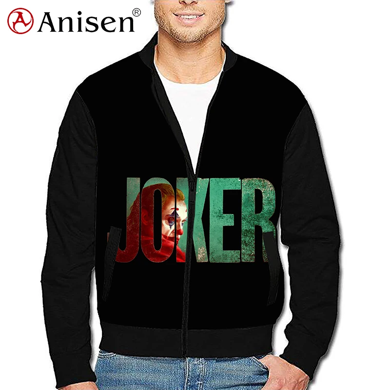 
2021 hot sale 3D print jacket streetwear custom jo_k_er sublimation bomber men jacket 