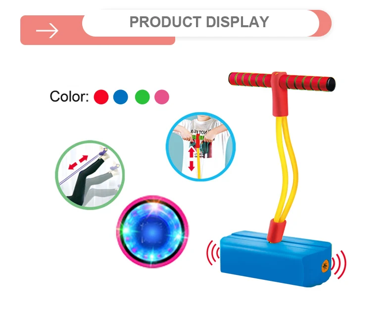 2023 New Children frog jump balance training equipment outdoor sports Whistle Flash Frog Jump  jumper