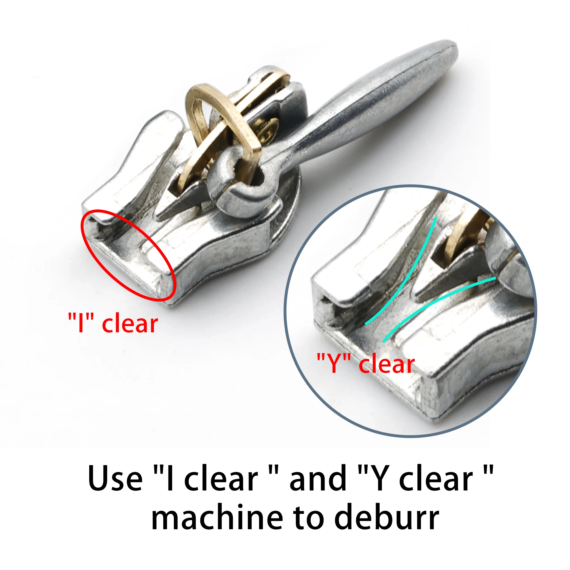 Manufactory Wholesale Invisible Teardrop Zipper Slider 3 For Dress Nylon Invisible Zipper Slider Puller Zipper Slider Body