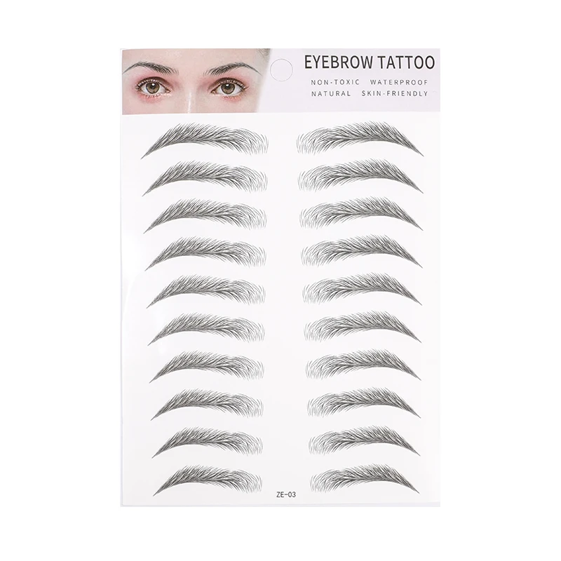 2021 New 4D Eyebrow Water Transfer Tattoo Sticker