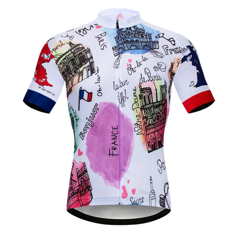 Custom Graffiti Doodle Totem MTB Bicycle Shirt Team Bike Cycling Jersey Short Sleeve Quick Dry Cycling Jersey