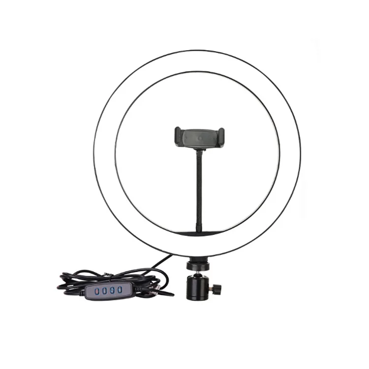 10 дюймов светодиодная кольцевая лампа с треножником для трансляция/макияж затемнения красоты Ringlight