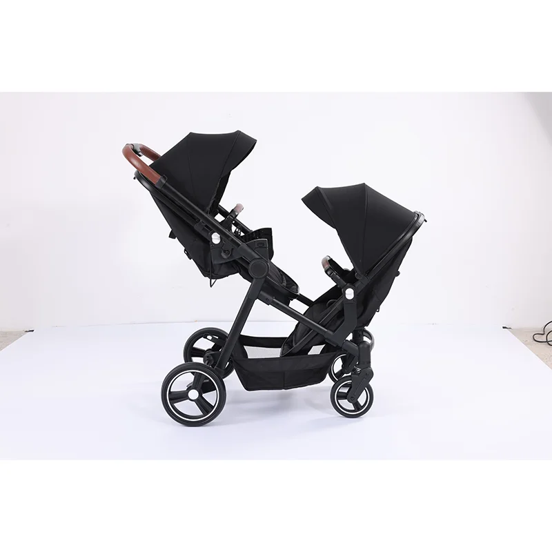 New Design Wholesale Folding baby stroller 3in 1 Double Baby Pram Twins Stroller For 0-3 Years Old Babies For Travel Outdoor