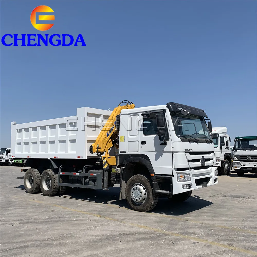 
Sinotruck howo hohan 6x4 10 wheels 371hp dump truck with crane 