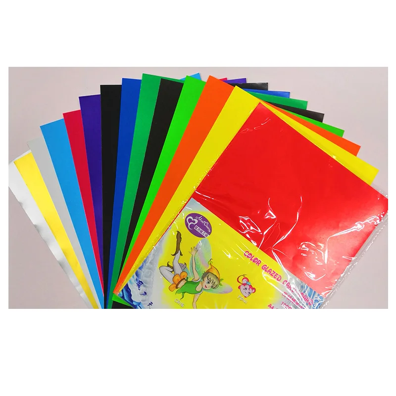 Color & dotted glazed paper & cardboard