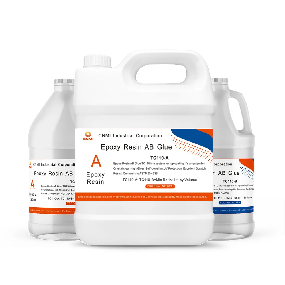 CNMI Epoxy Resin and Hardener AB Glue Kit TC110 1:1 Resin Epoxy for Wood Table Top Countertop Coating No VOC Non Toxic