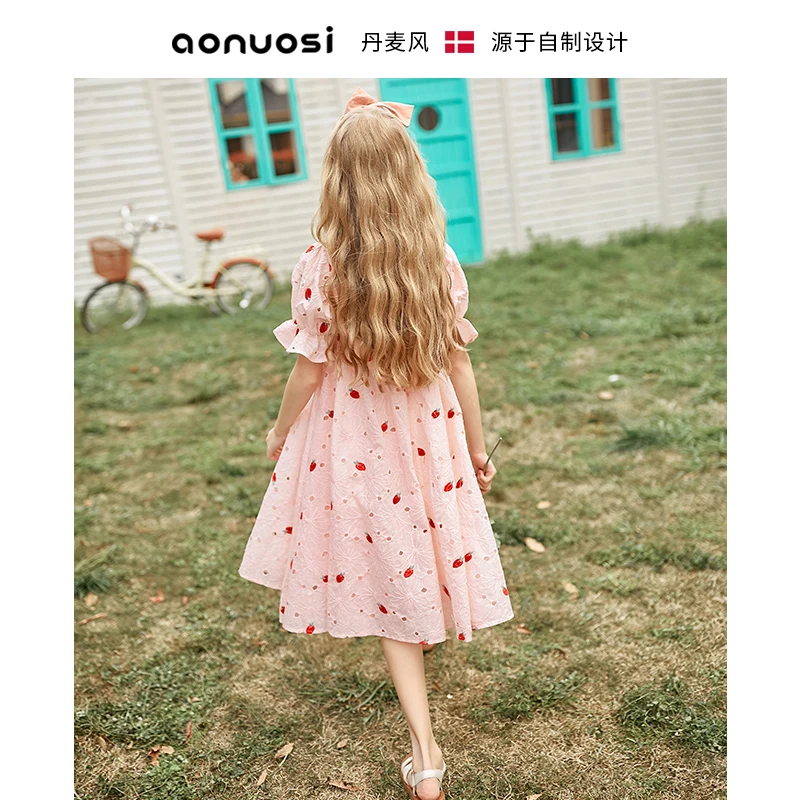 Summer 2020 hot sale wholesale and retail short-sleeved  new lotus leaf bubble sleeve kids girl dress