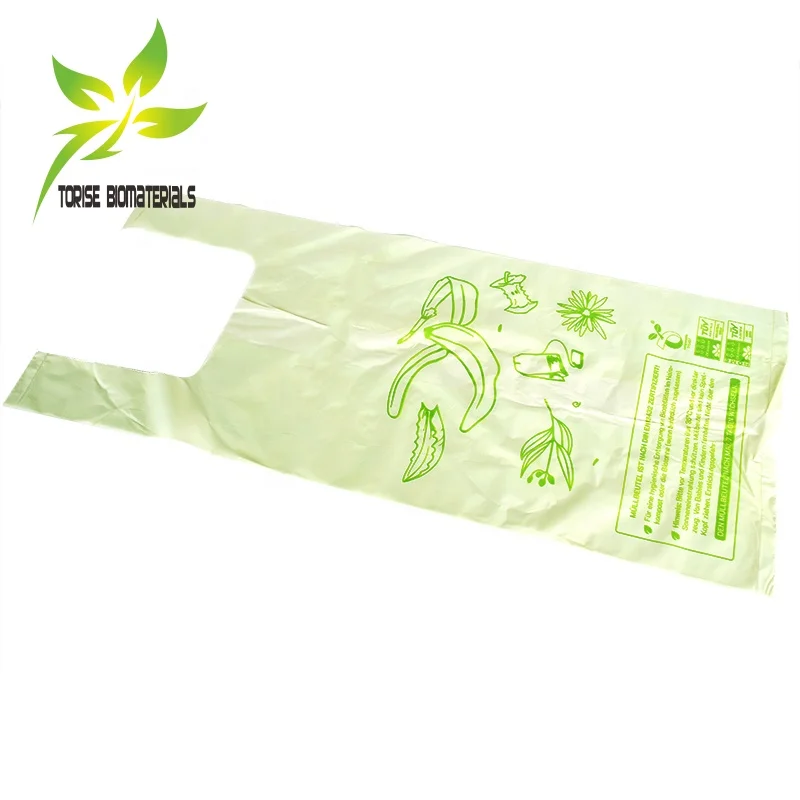 biodegradable vegetable & fruits bag custom logo safe compost produce bag small trah bag for kitchen