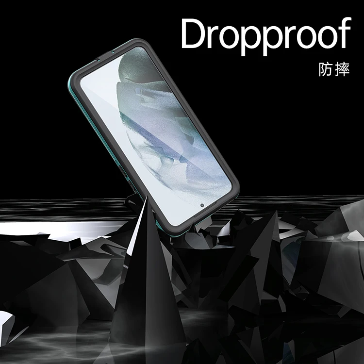 2021 New products heavy duty black/blue rugged non-slip ip68 rating S22+ waterproof case for samsung galaxy S22+