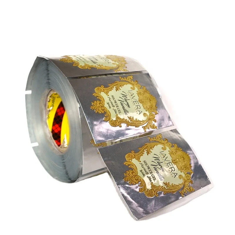 Shenzhen Cheap Embossed gold metal logo stickers Soft stamped silver foil labels stickers soft aluminum label