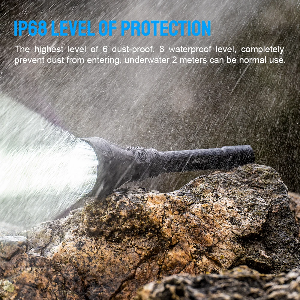 T90R 1.6km Long Range Hand Torch Light Strong Aluminums Type-C USB Charging 21700 Rechargeable Powerful Hunting Flashlight