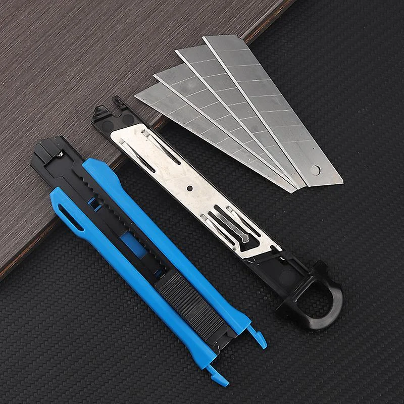 High Quality 0.5mm Thickness 18mm Blade Snap Utility Knife ABS Rubber Grip Automatic retractable Utility Knife