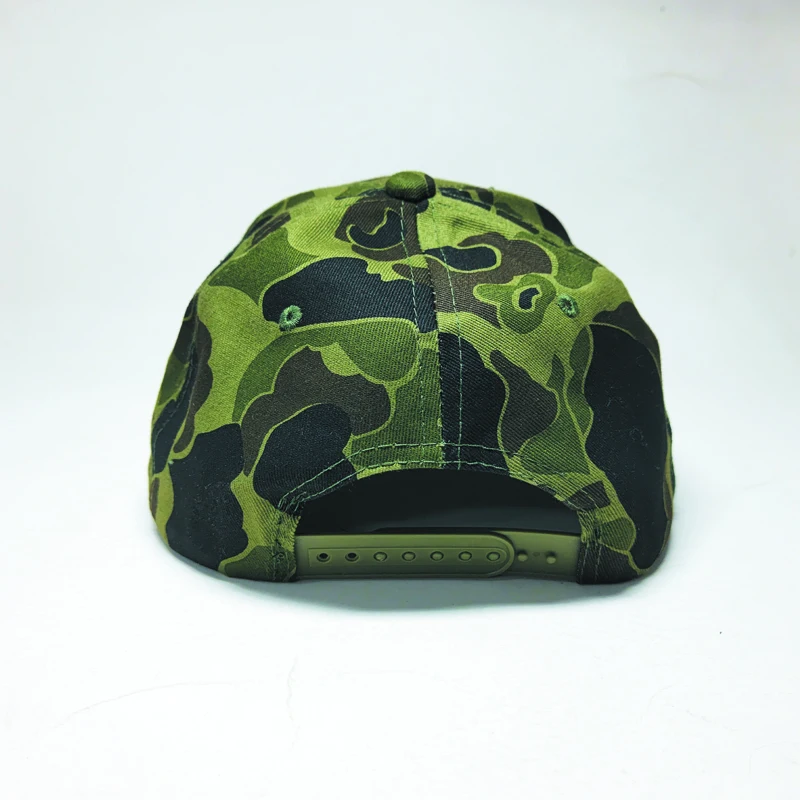 High Quality Custom Logo Dark Camo Dust Snapback Cotton Sport Baseball Cap