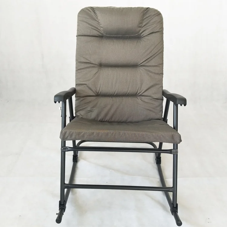 Outdoor Garden Steel Folding Cushion Rocking Beach Camping Chair