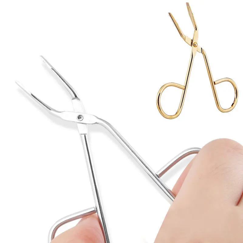 Silver Rose gold color eyebrow eyelash extension tweezer customization