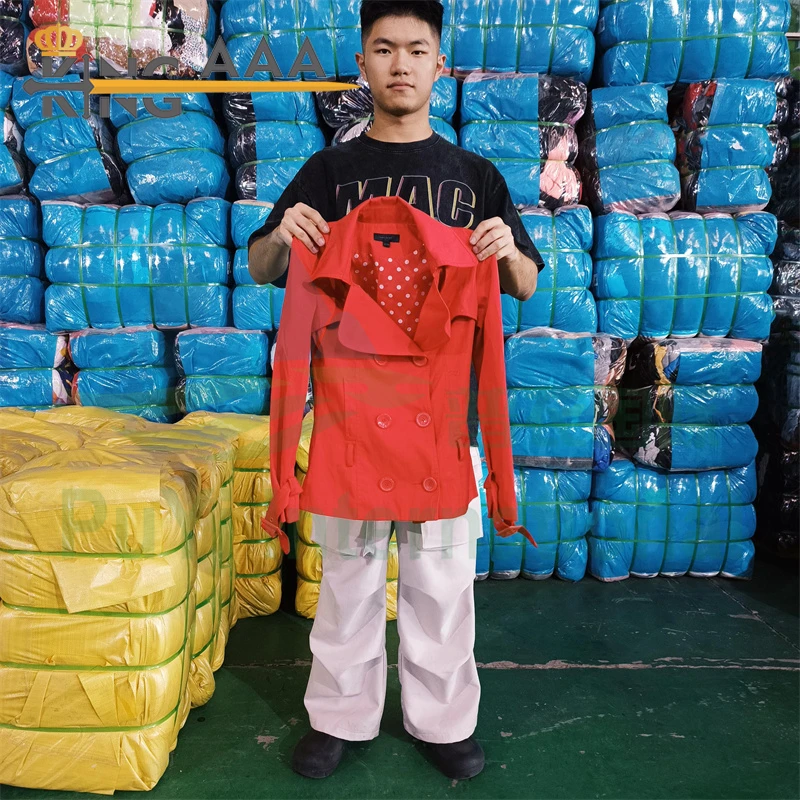 KINGAAA used jackets branded container used clothes king bale used clothes 45kg to philippines ropa usada de mujer