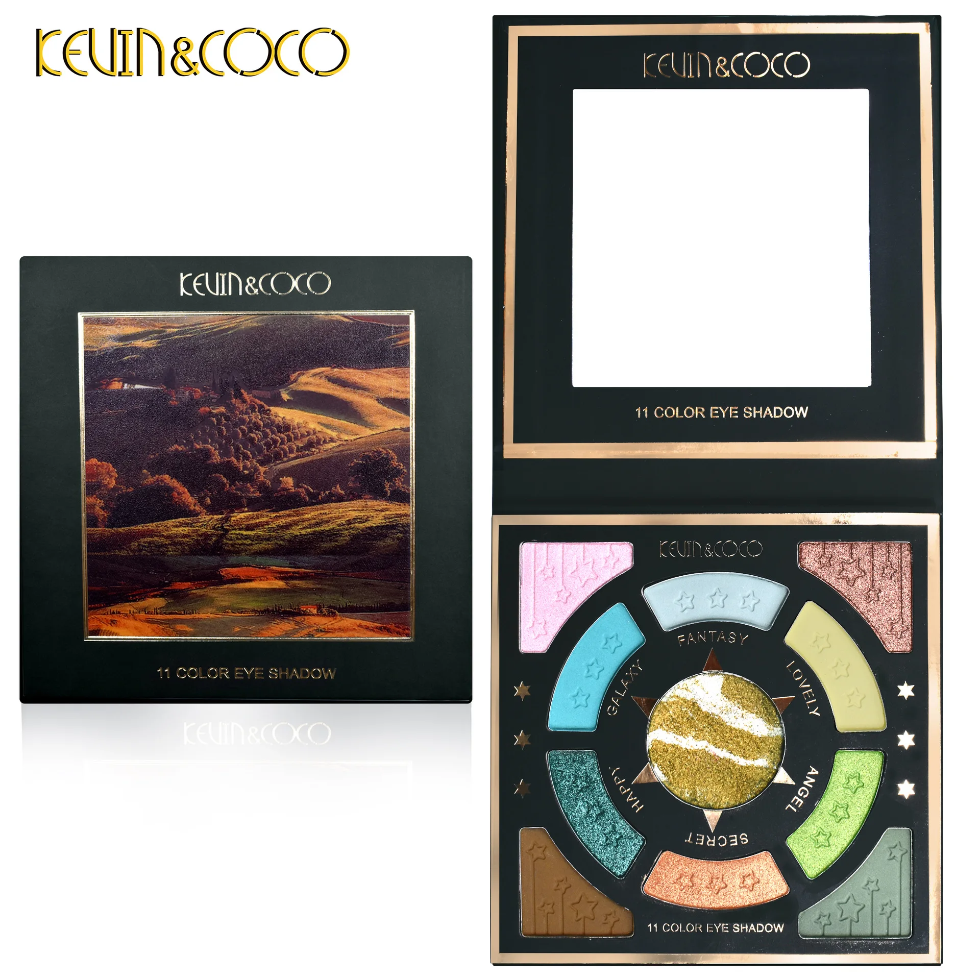 2022 new 11-color red dream pearlescent matte sequins earth color eyeshadow palette can be customized in small batches